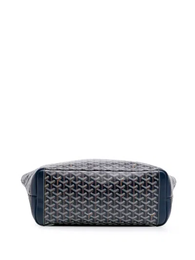 Pre-owned Goyard 2018 Ine Artois Mm Tote Bag In Blue