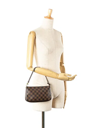 Pre-owned Louis Vuitton 2002 Damier Ebene Navona Shoulder Bag In Brown