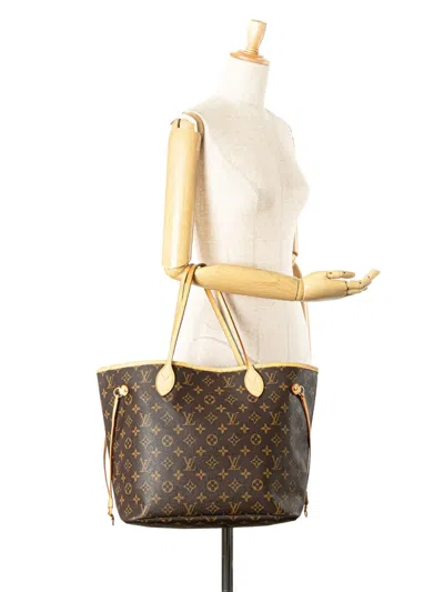 Pre-owned Louis Vuitton 2007 Monogram Neverfull Mm Tote Bag In Brown