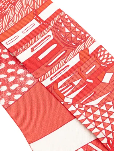 Pre-owned Hermes 2000-2025 Animapolis Silk Twilly Scarf Scarves