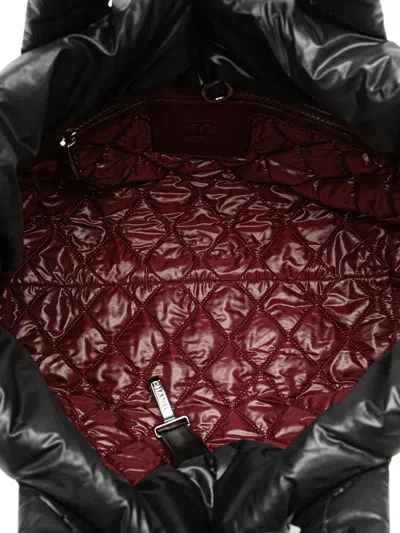 Pre-owned Chanel 2009-2010 Small Quilted Nylon Coco Cocoon Tote Bag In Red