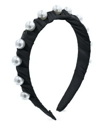 Mimi Tutu Pearl-studded Headband In Black