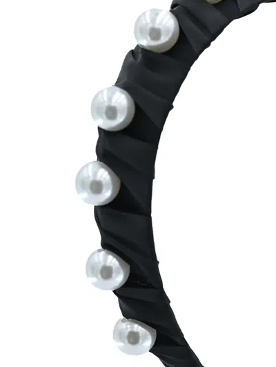 Mimi Tutu Pearl-studded Headband In Black