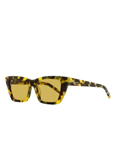 Saint Laurent Sl 276 Mica Cat-eye Tortoiseshell Sunglasses In Black