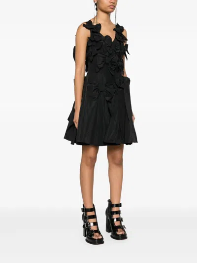 Viktor & Rolf Bow Bouquet Mini Dress In Black