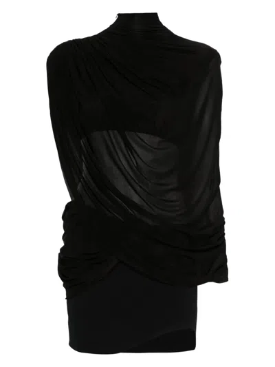Francesco Murano Draped High-neck Dress