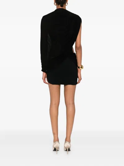Francesco Murano Draped High-neck Dress