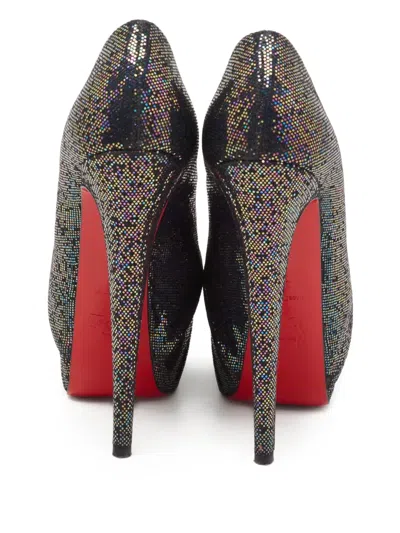 Pre-owned Christian Louboutin 155mm Drapesse Spotlight Platform Pumps In Black