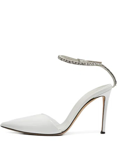 Pre-owned Giuseppe Zanotti Vintage 10mm Xenya Pointed-toe Pumps In White
