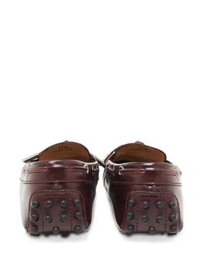 Pre-owned Tod's Vintage Leather Loafers In Red