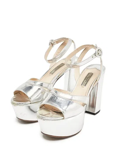 Pre-owned Prada 120mm Metallic-effect Sandals