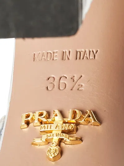 Pre-owned Prada 120mm Metallic-effect Sandals