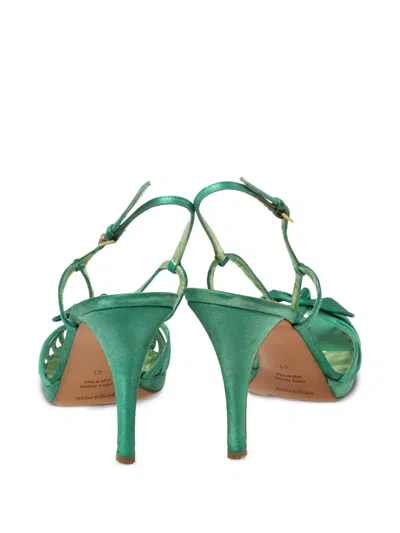 Pre-owned Sergio Rossi Vintage 100mm Satin Heeled Sandals