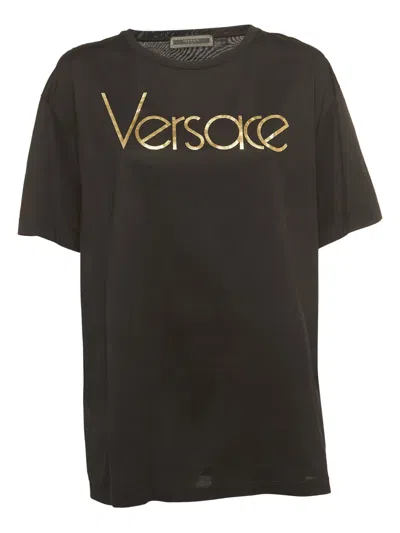 Pre-owned Versace Logo-print T-shirt