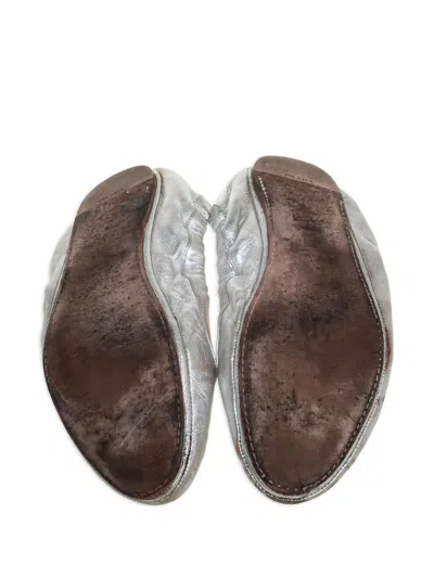 Pre-owned Prada Metallic Leather Ballet Flats