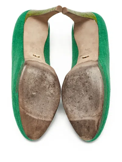 Pre-owned Sergio Rossi Vintage  100mm Canvas Pumps