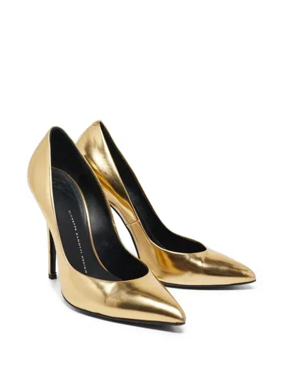 Pre-owned Giuseppe Zanotti Vintage  120mm Metallic Leather Pointed-toe Pumps