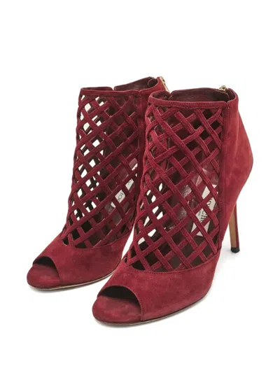 Pre-owned Jimmy Choo 110mm Peep-toe Ankle Boots
