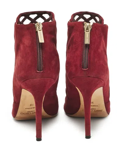 Pre-owned Jimmy Choo 110mm Peep-toe Ankle Boots