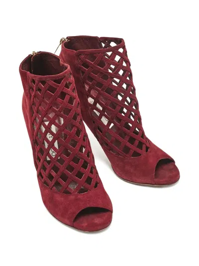 Pre-owned Jimmy Choo 110mm Peep-toe Ankle Boots