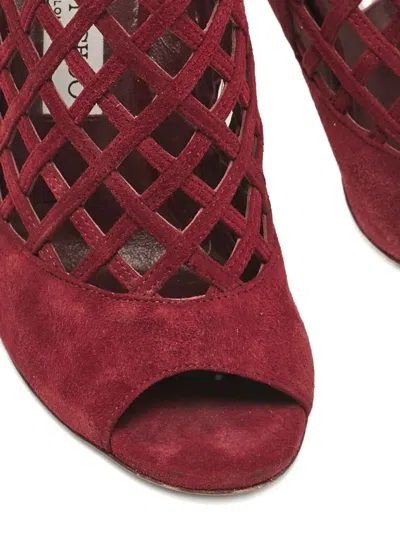 Pre-owned Jimmy Choo 110mm Peep-toe Ankle Boots