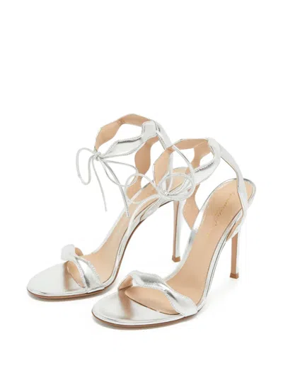 Pre-owned Gianvito Rossi  105mm Metallic Leather Strappy Sandals