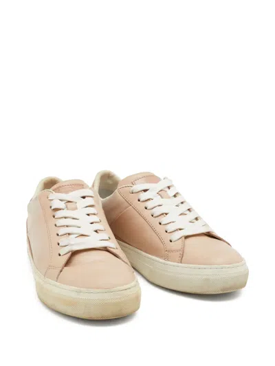 Pre-owned Tod's Vintage Textured Leather Low-top Sneakers