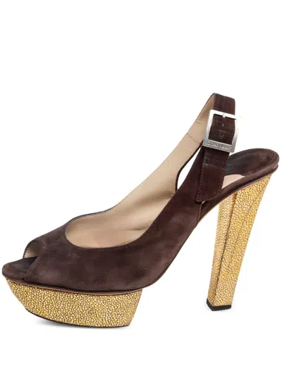 Pre-owned Jimmy Choo 130mm Lexy Slingback Sandals
