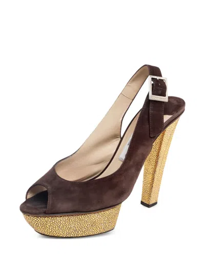 Pre-owned Jimmy Choo 130mm Lexy Slingback Sandals
