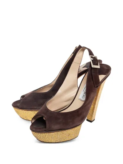 Pre-owned Jimmy Choo 130mm Lexy Slingback Sandals