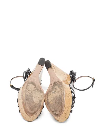 Pre-owned Gucci 120mm Cork-wedge Sandals