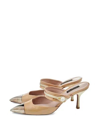 Pre-owned Louis Vuitton 80mm Pointed-toe Mules