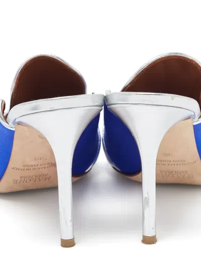Pre-owned Malone Souliers  95mm Hayley Pointed-toe Satin Mules