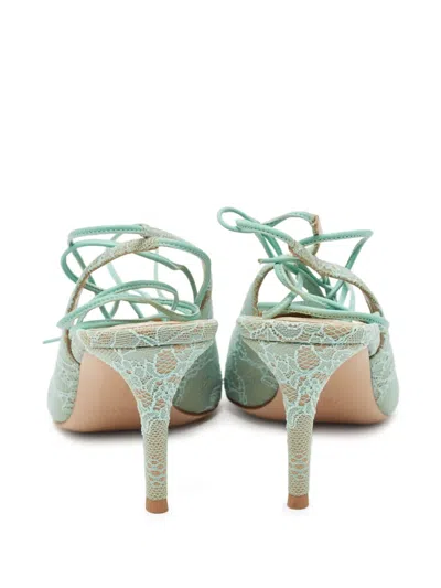 Pre-owned Gianvito Rossi  80mm Irene Lace-up Pointed-toe Pumps