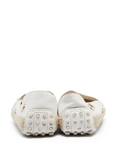 Pre-owned Tod's Vintage Leather Flat Espadrilles