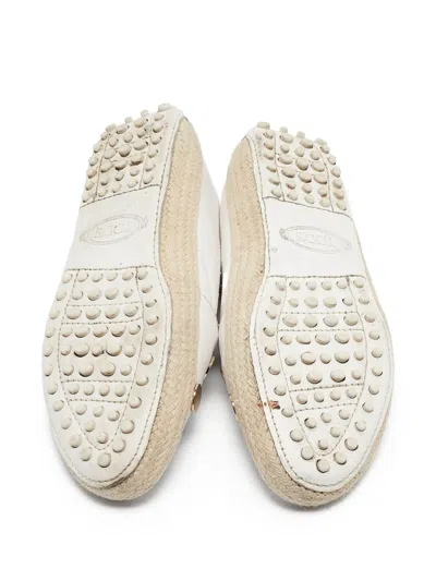 Pre-owned Tod's Vintage Leather Flat Espadrilles