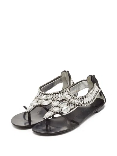 Pre-owned Giuseppe Zanotti Vintage  Embellished Thong Sandals