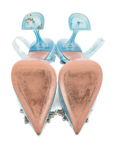 Pre-owned Amina Muaddi  100mm Begum Transparent Pumps