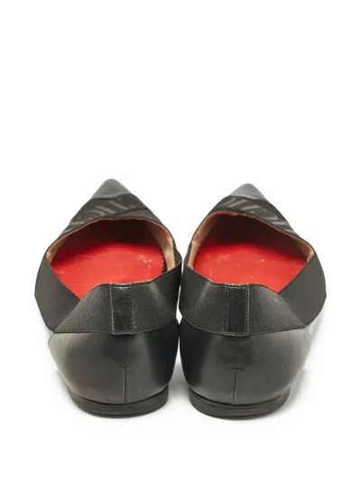 Pre-owned Carolina Herrera Vintage Pointed-toe Strappy Flats