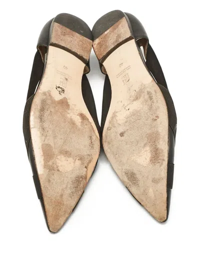 Pre-owned Carolina Herrera Vintage Pointed-toe Strappy Flats