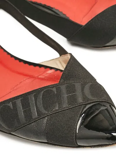 Pre-owned Carolina Herrera Vintage Pointed-toe Strappy Flats