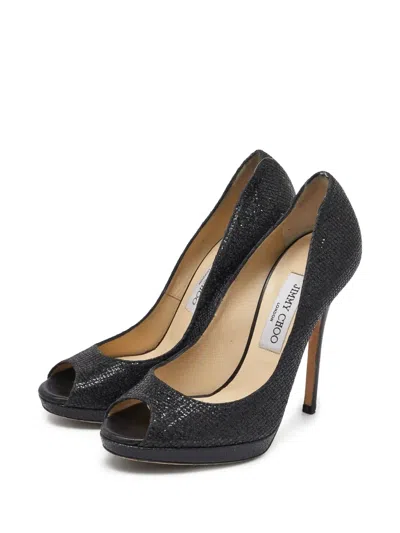 Pre-owned Jimmy Choo 120mm Peep-toe Pumps