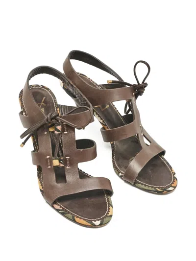 Pre-owned Saint Laurent 80mm Leather Sandals
