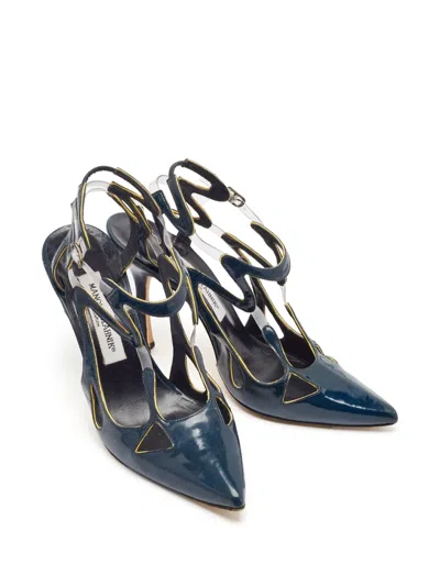 Pre-owned Manolo Blahnik 100mm Wave-pattern Pumps