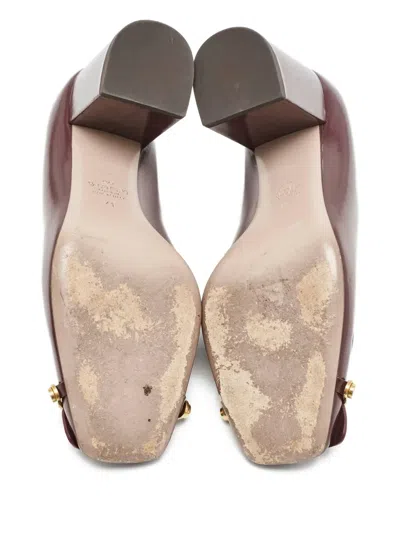 Pre-owned Valentino Garavani Block-heel Buckle Loafers
