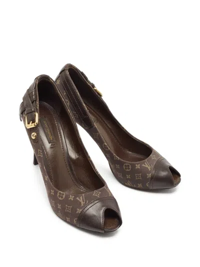 Pre-owned Louis Vuitton 100mm Monogram Pumps