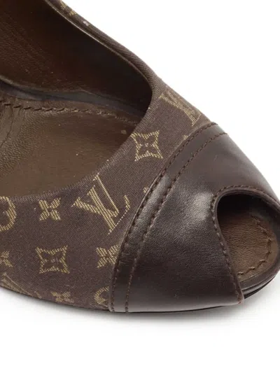 Pre-owned Louis Vuitton 100mm Monogram Pumps