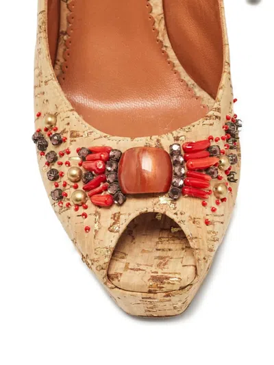 Pre-owned Oscar De La Renta 130mm Bead-embellished Pumps