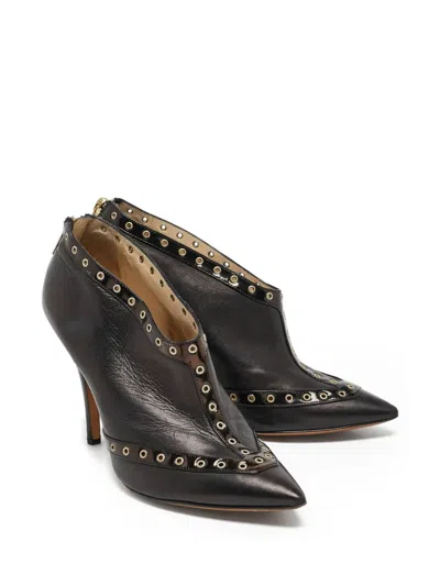 Pre-owned Jimmy Choo 130mm Eyelet-embellished Leather Pumps