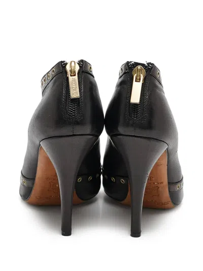 Pre-owned Jimmy Choo 130mm Eyelet-embellished Leather Pumps